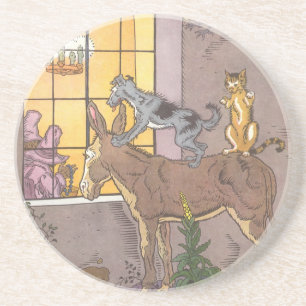 Vintage Fairy Tale, Bremen Town Musicians, Hauman Coaster