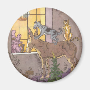 Vintage Fairy Tale, Bremen Town Musicians, Hauman Magnet