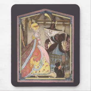 Vintage Fairy Tale, Cinderella and Fairy Godmother Mouse Pad