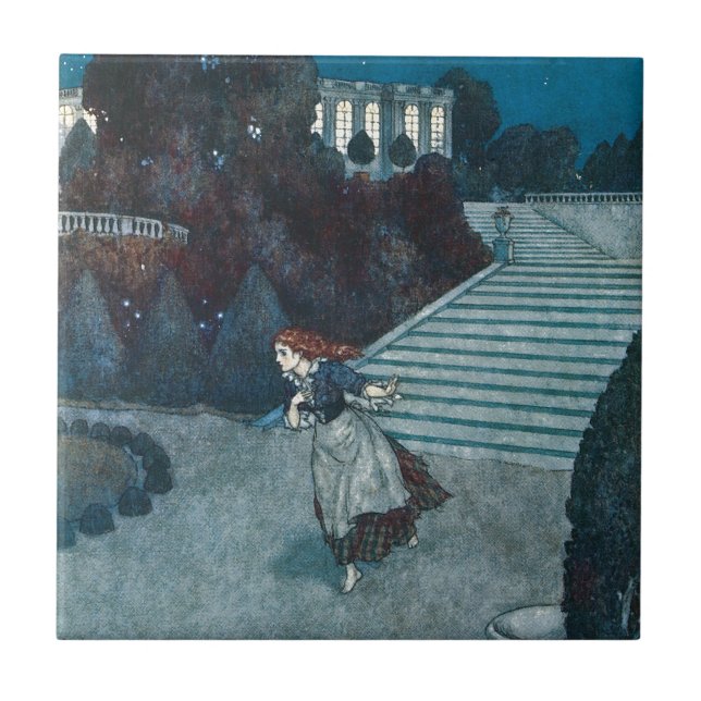 Vintage Fairy Tale, Cinderella by Edmund Dulac Tile (Front)
