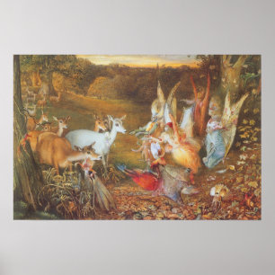 Vintage Fairy Tale, Enchanted Forest by Fitzgerald Poster