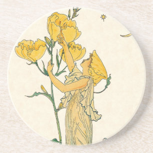 Vintage Fairy Tale, Evening Primrose, Walter Crane Coaster
