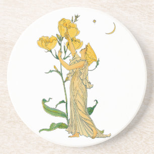 Vintage Fairy Tale, Evening Primrose, Walter Crane Coaster