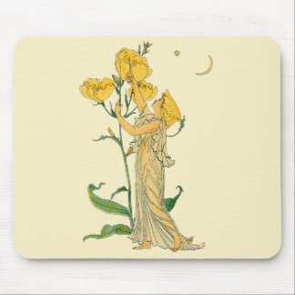 Vintage Fairy Tale, Evening Primrose, Walter Crane Mouse Pad
