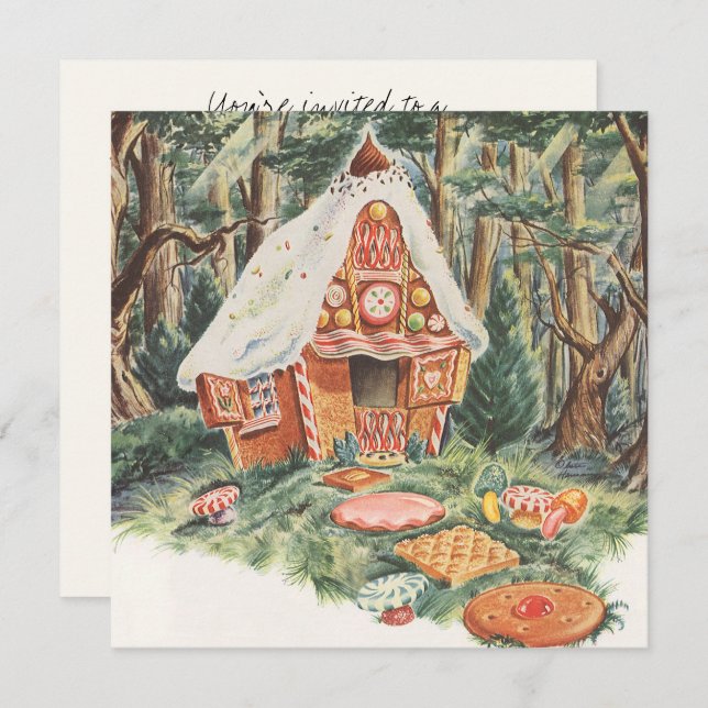 Vintage Fairy Tale, Funny Housewarming Invitation (Front/Back)