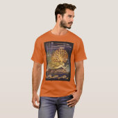 Vintage Fairy Tale, Little Mermaid in Ocean Coral T-Shirt (Front Full)