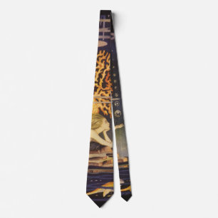 Vintage Fairy Tale, Little Mermaid in Ocean Coral Tie