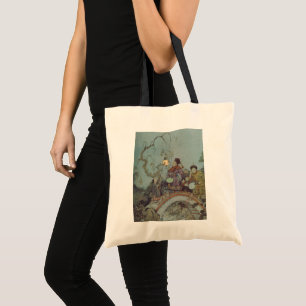Vintage Fairy Tale, Nightingale by Edmund Dulac Tote Bag