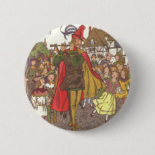 Vintage Fairy Tale Pied Piper of Hamelin by Hauman 6 Cm Round Badge