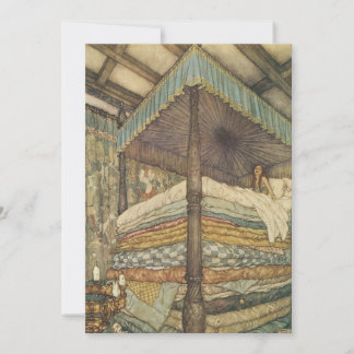 Vintage Fairy Tale, Princess and Pea, Edmund Dulac Invitation