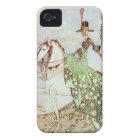 Vintage Fairy Tale Princess Riding a White Horse