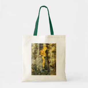 Vintage Fairy Tale, Rapunzel with Long Blonde Hair Tote Bag