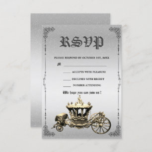 Vintage Fairy tale Storybook Wedding RSVP Card