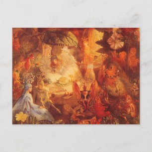 Vintage Fairy Tale The Captive Robin by Fitzgerald Postcard