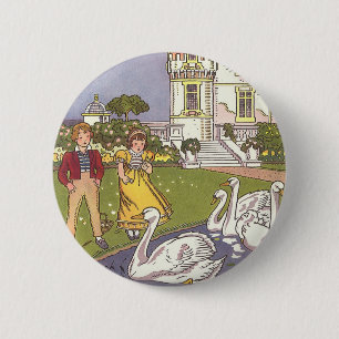 Vintage Fairy Tale, The Ugly Duckling by Hauman 6 Cm Round Badge