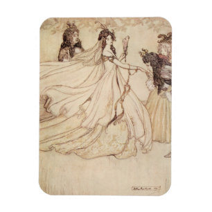 Vintage Fairy Tales, Cinderella by Arthur Rackham Magnet