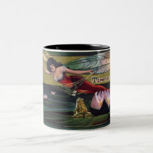 Vintage Fairy "Temptation" Two-Tone Coffee Mug