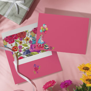 Vintage Fairytale Alice In Wonderland Bold Florals Envelope