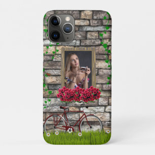 Vintage Fairytale Bicycle Roses Girly Photo Frame Case-Mate iPhone Case