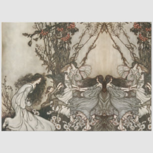 Vintage Fairytale Cottagecore Fairy Arthur Rackham Tissue Paper