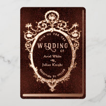 Vintage Fairytale Red Library Book Wedding Gold