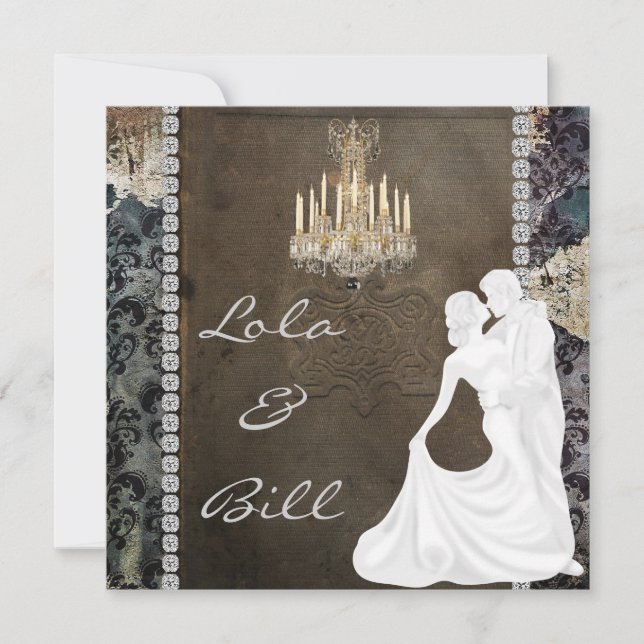 Vintage Fairytale Wedding  Invitation AUTHENTIC (Front)