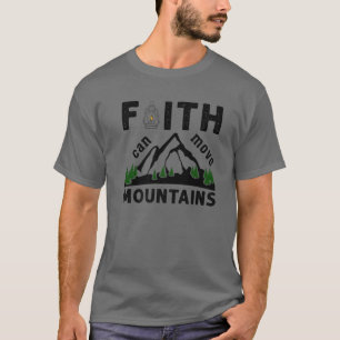 Vintage Faith Can Move Mountains Bible Verse T-Shirt