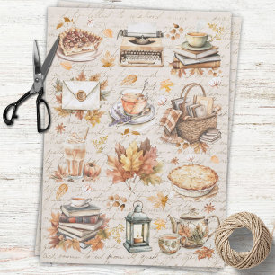 Vintage Fall Autumn Antique Aesthetic Decoupage Tissue Paper