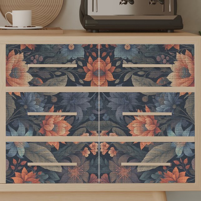 Vintage Fall Coloured Flowers Decoupage Tissue Paper (Creator Uploaded)