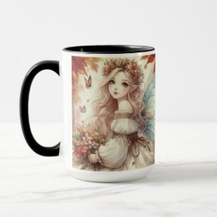 Vintage Fall Fairy with Autumn leaves Mug
