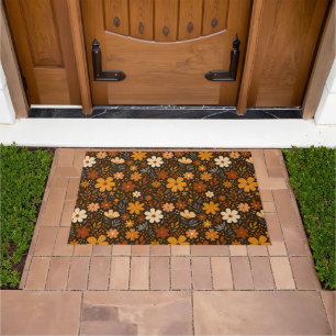 Vintage Fall Floral Pattern – Autumn Flowers Doormat