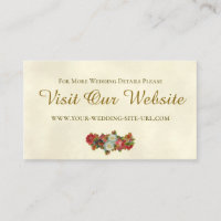 Vintage Fall Floral Wedding Website Details Ivory