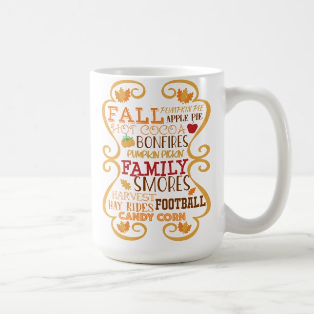Vintage Fall Hay Ride Day Coffee Mug (Right)