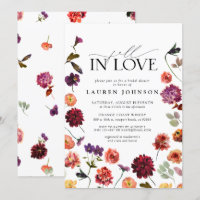 Vintage Fall in Love Garden Flowers Bridal Shower 