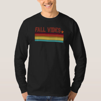 Vintage Fall Vibes Autumn Leaves Happy Fall Thanks T-Shirt