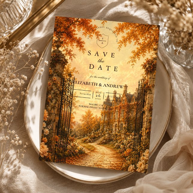 Vintage Fall Wedding Save The Date (Creator Uploaded)
