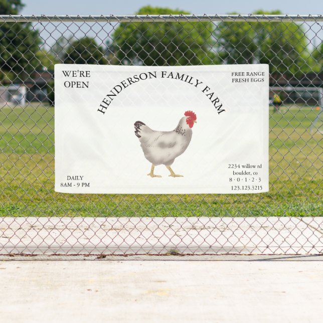 vintage Family Chicken Farm Business Banner (Insitu)
