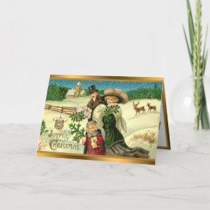 Vintage Family Christmas Holiday Card