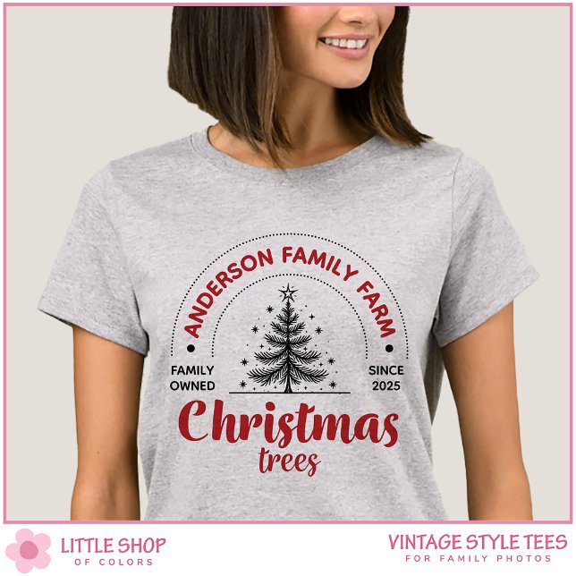 Vintage Family Farm Christmas Trees Group T-Shirt (Creator Uploaded)