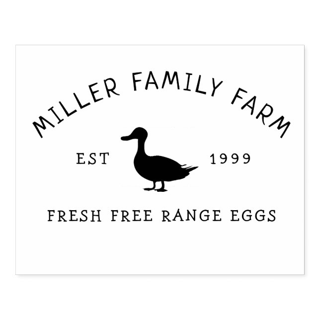 Vintage Family Farm Duck Egg Carton Stamp (Imprint)