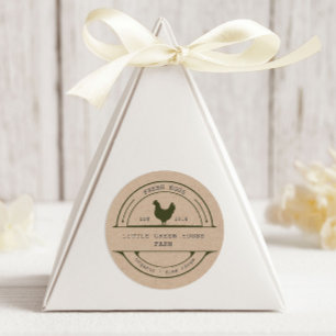 Vintage Family Farm Egg Carton Sticker