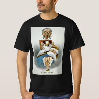 Vintage Family, Father with Babies and Poker Hand T-Shirt