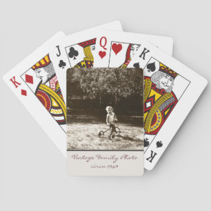 Vintage Family Photo Customised Playing Cards