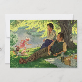 Vintage Family Picnic in the Park Invitation