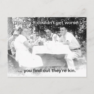 Vintage Family Picnic Postcard