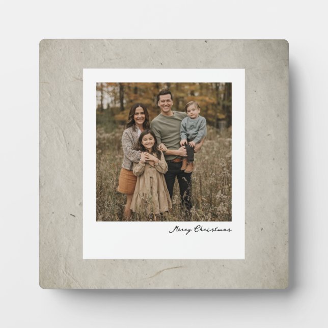 Vintage Family Polaroid Photo Frame Clean Script  (Front)