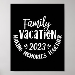 Vintage Family Trip Summer Vacation Beach Men Wome Poster