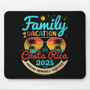Vintage Family Vacation Costa Rica 2025 Costa Rica Mouse Pad