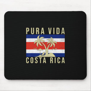 Vintage Family Vacation Costa Rica Flag Pura Vida Mouse Pad