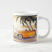 Vintage Family Vacation in a Convertible Car